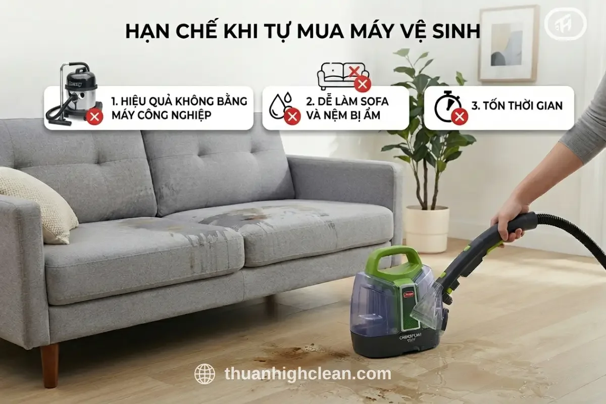 Hạn chế khi tự mua máy vệ sinh