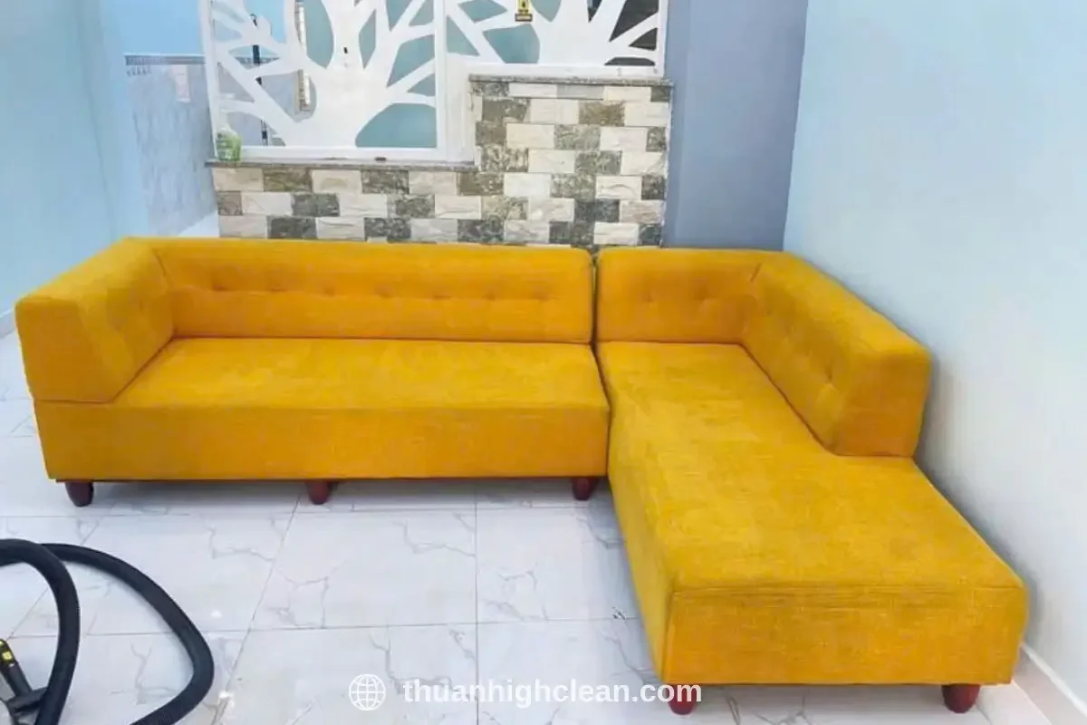 Sau khi giặt sofa