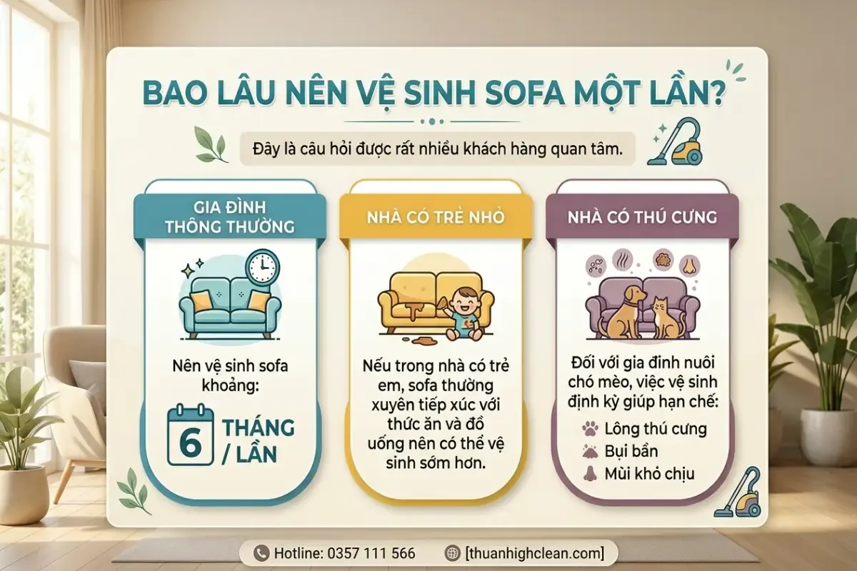 Nên vệ sinh định kỳ để mang lại không gian sạch sẽ hơn